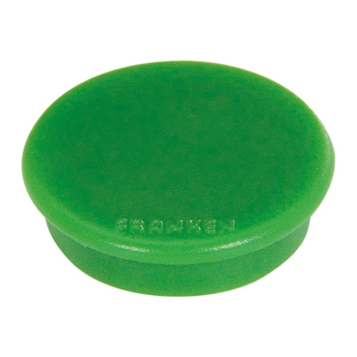 FRANKEN Haftmagnet Magnete grün, Kunststoff Ø 3,2 x 0,7 cm, 10 St.