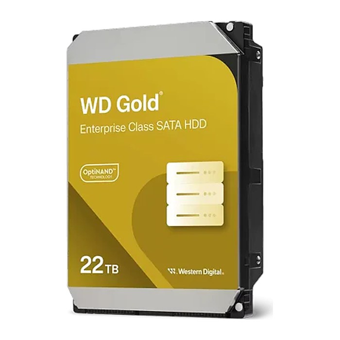 WD Gold 8.9cm (3.5") 22TB SATA3 7200 512MB WD221KRYZ intern