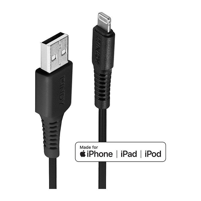 LINDY USB an Lightning Kabel schwarz 3m