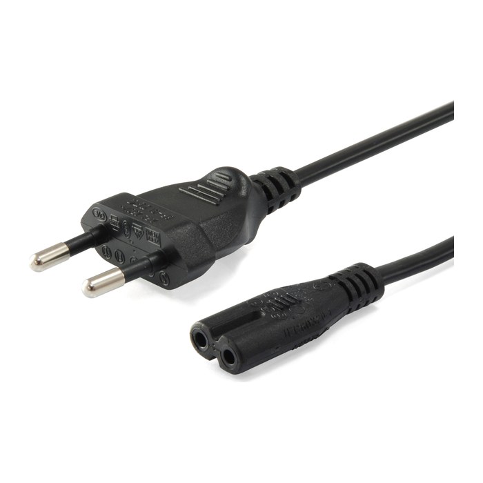 Equip Stromkabel 2pin Euro ->C7 St/Bu schwarz 3.00m PVC Polybeutel