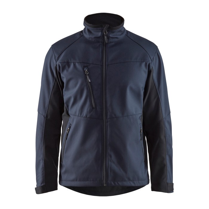 BLAKLÄDER® unisex Softshelljacke 4950 marineblau, schwarz Größe M