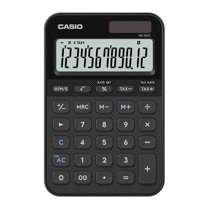 CASIO MS-20YC-BK Taschenrechner schwarz