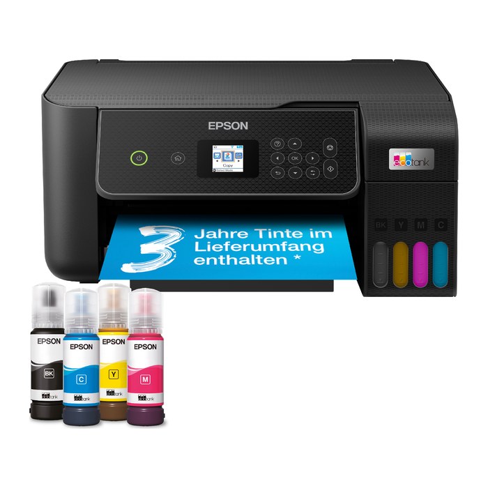 AKTION: EPSON EcoTank ET-2870 3 in 1 Farb-Tintenstrahl-Multifunktionsdrucker schwarz mit 20 Euro CashBack