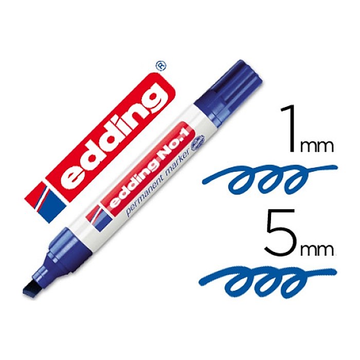 edding No. 1 Permanentmarker blau 1,0 - 5,0 mm, 10 St.