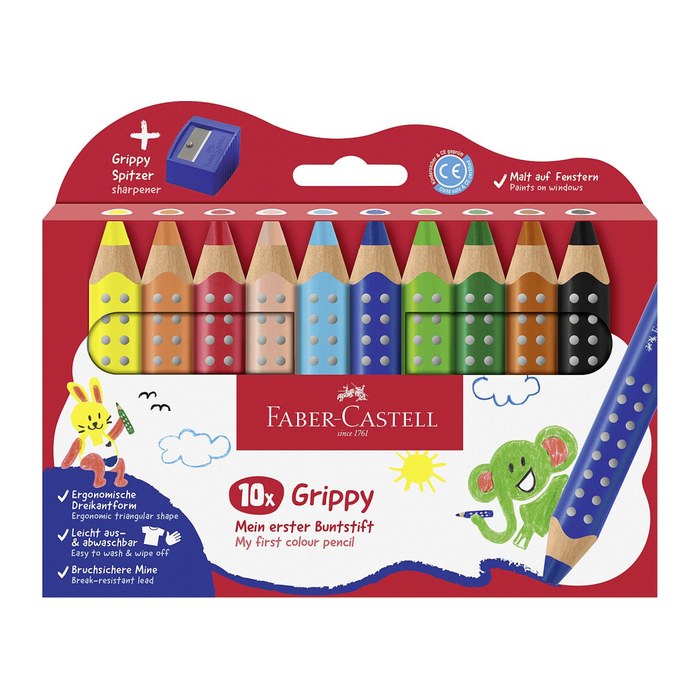 FABER-CASTELL Grippy Malset farbsortiert, 10 St.