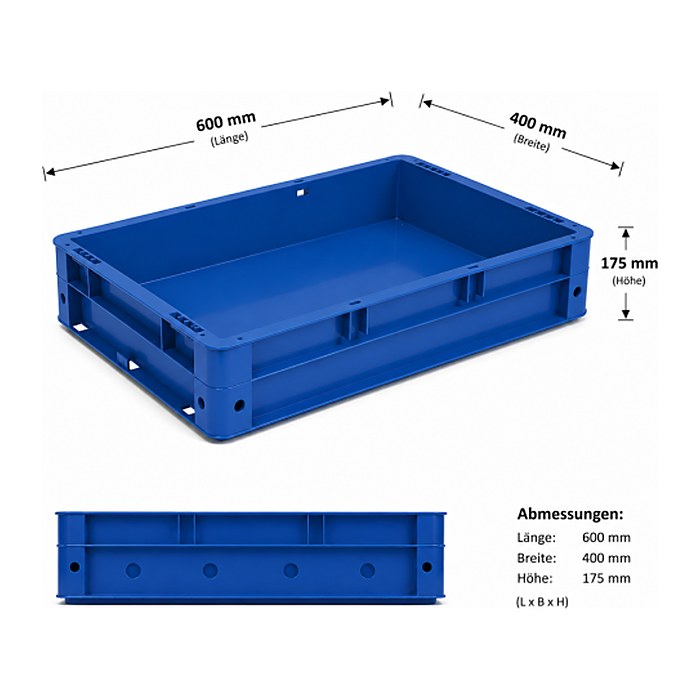 SCHULTE Eurobox blau 40,0 x 60,0 x 17,5 cm, 1 St.