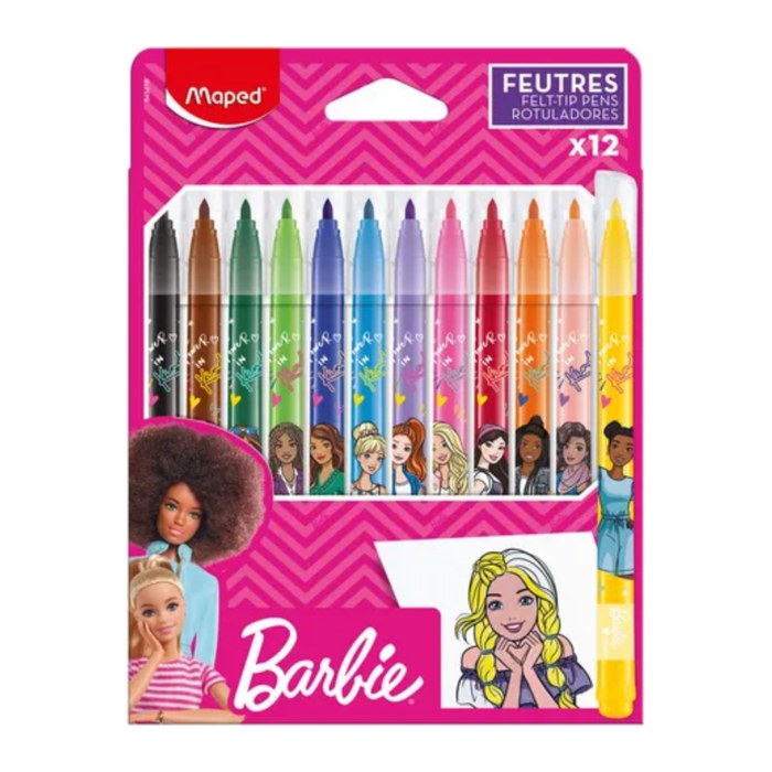 maped Barbie Filzstifte farbsortiert, 12 St.