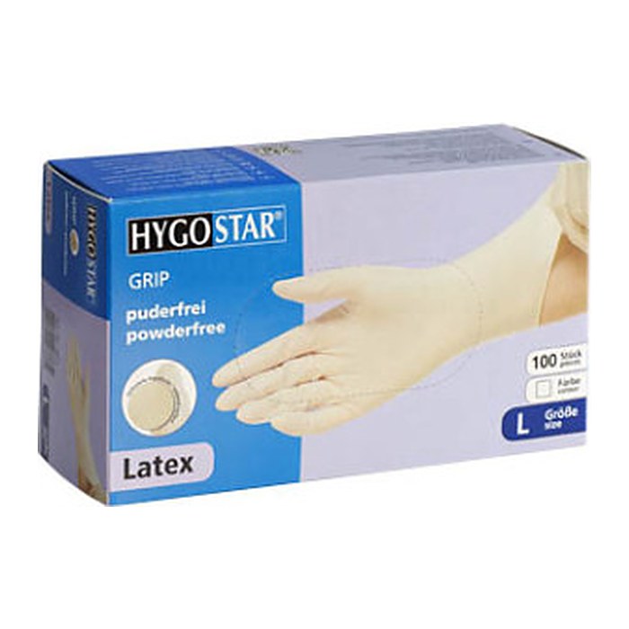 HYGOSTAR unisex Einmalhandschuhe GRIP weiß Größe L, 100 St.