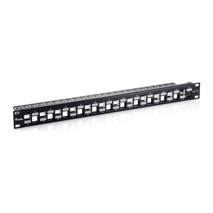 Equip 19" Patchpanel 24xKeystones FTP 1U LSA/110 RAL9005