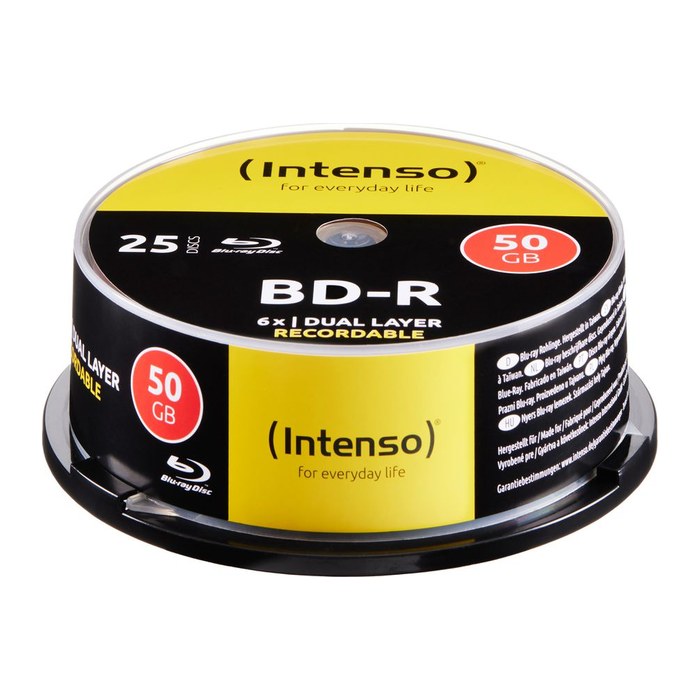 Intenso Blu-ray BD-R 50 GB, 25 St.