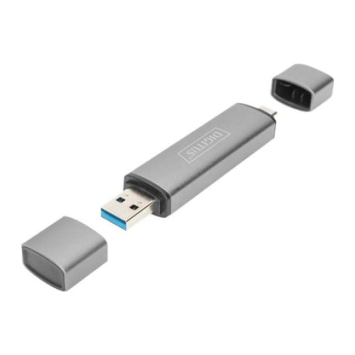 DIGITUS Multi-microSD, SD-Kartenleser silber