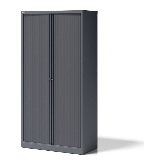 BISLEY Essentials Rollladenschrank anthrazit 4 Fachböden 100,0 x 47,0 x 197,0 cm
