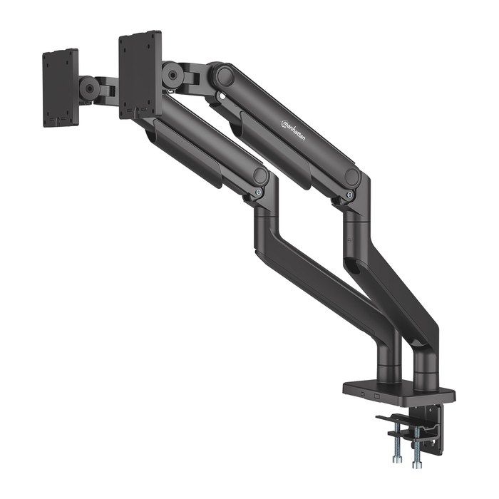 MANHATTAN Tischhalterung mit mech. Feder 2 Monitore 17-45"