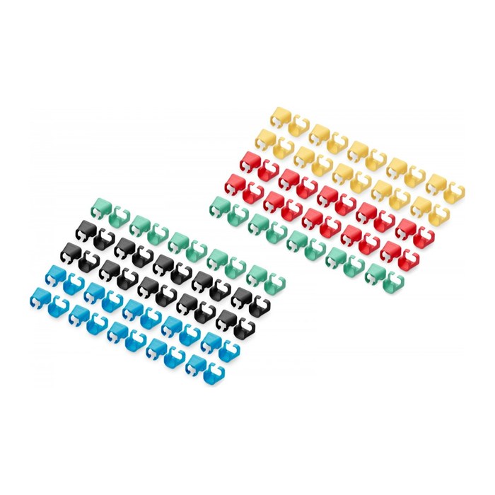 DIGITUS Farbclips für Patchkabel RJ45 100 Stk. gem.Farbe