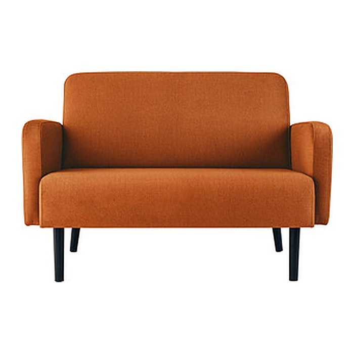 meet powered by PAPERFLOW 2-Sitzer Sofa LISBOA braun schwarz Stoff 124,0 x 81,5 x 83,0 cm, 1 St.
