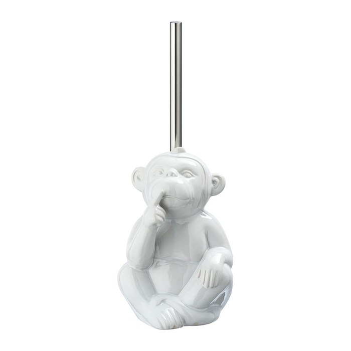 WENKO WC-Garnitur Monkey Quiet weiß Stein, 1 St.
