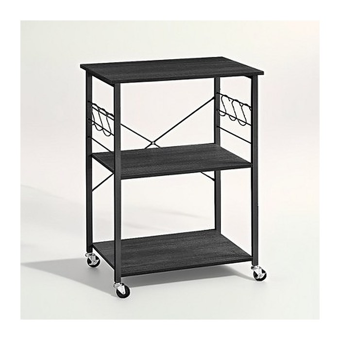 VASAGLE Servierwagen braun, schwarz 60,0 x 40,0 x 89,0 cm