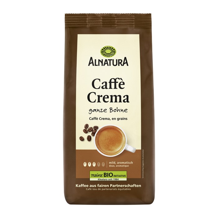 ALNATURA Caffè Crema Bio-Kaffeebohnen, Arabicabohnen mild, 1 kg