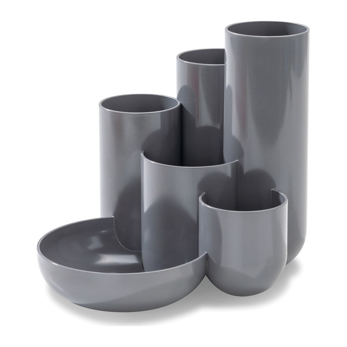 HAN Schreibtisch-Organizer CAMPUS dunkelgrau Polystyrol 6 Fächer 13,1 x 15,4 x 13,7 cm