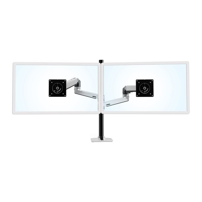 ergotron Monitor-Halterung LX-Dual 45-549-026 silber für 2 Monitore, Tischklemme