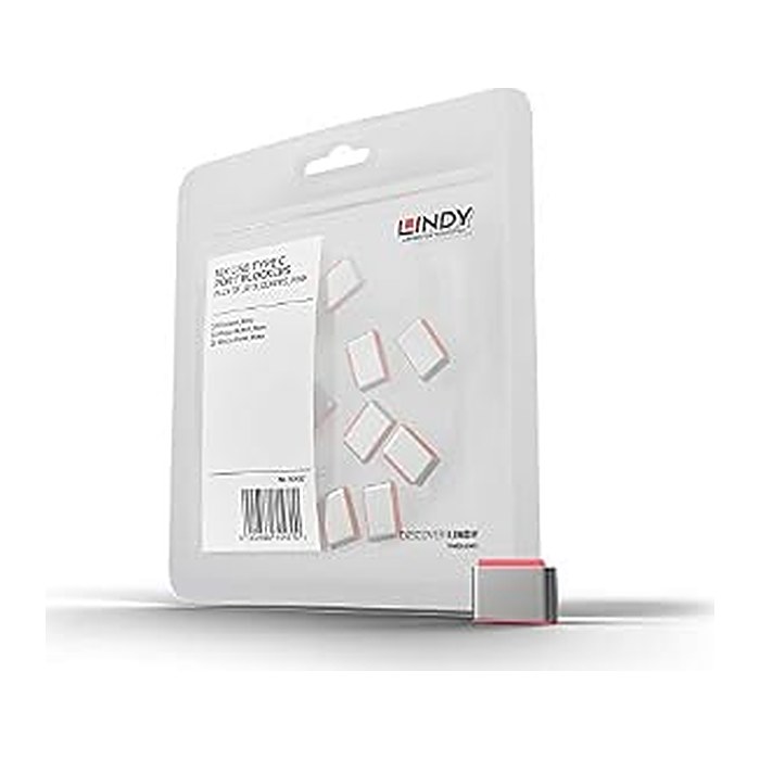 LINDY USB Typ C Port Schloss rot 10 Stück