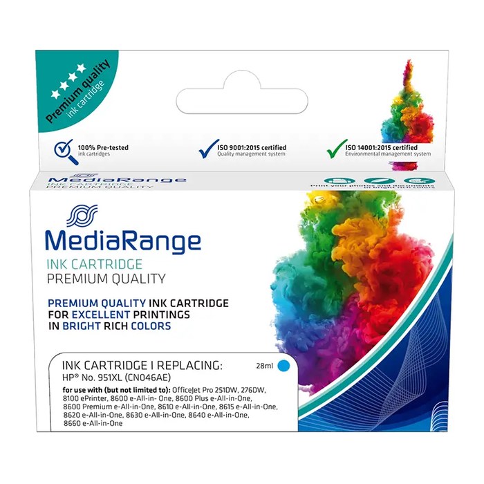 MediaRange Patrone HP NR 951XL Chip & Tintenstandanz. cyan