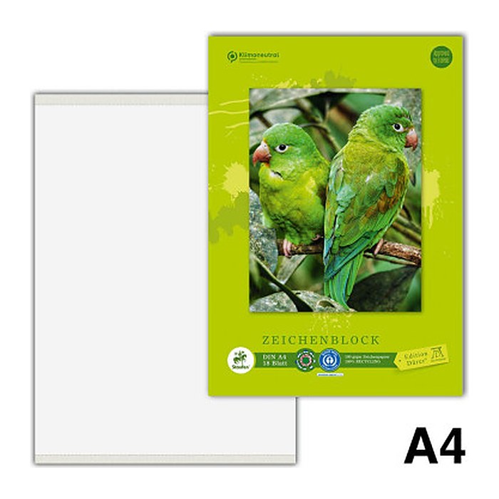 Edition Dürer Zeichenblock green DIN A4 100 g/qm, 18 Blatt, 1 Block