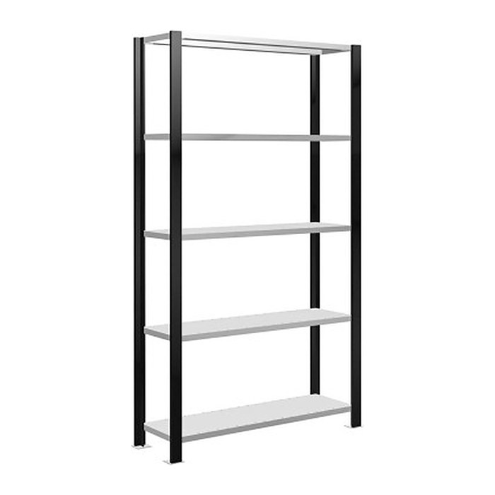 SCHULTE Schwerlastregal 36001-S schwarz 100,0 x 30,0 x 180,0 cm