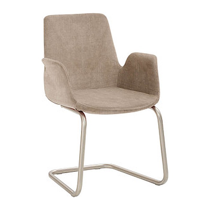 Mayer Besuchersessel myHELIOS hellbraun chrom Stoff 58,0 x 56,0 x 86,0 cm, 1 St.