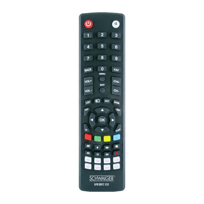 Schwaiger Universalfernbedienung 8 in 1 Schwarz