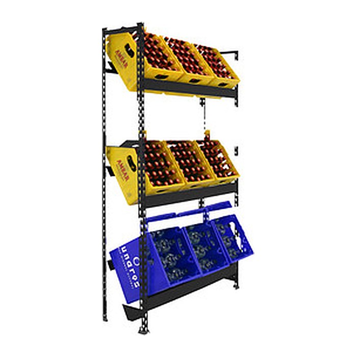 Simonrack Getränkekistenregal SIMONBOTTLE 3 8425437129612 anthrazit 100,0 x 30,0 x 180,0 cm
