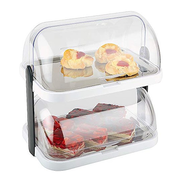 APS Buffetvitrine DOPPELDECKER weiß 32,0 x 44,0 cm, 1 St.