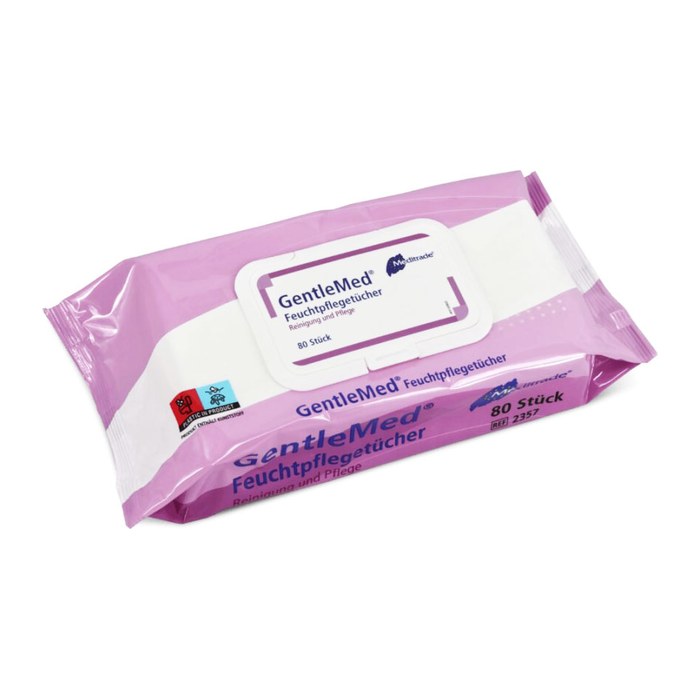 Meditrade® Feuchttücher Gentle Med® 1-lagig weiß, 80 St.