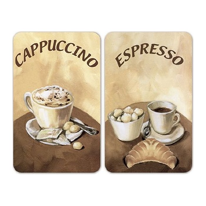WENKO Herdabdeckplatten Kaffee braun, 2 St.