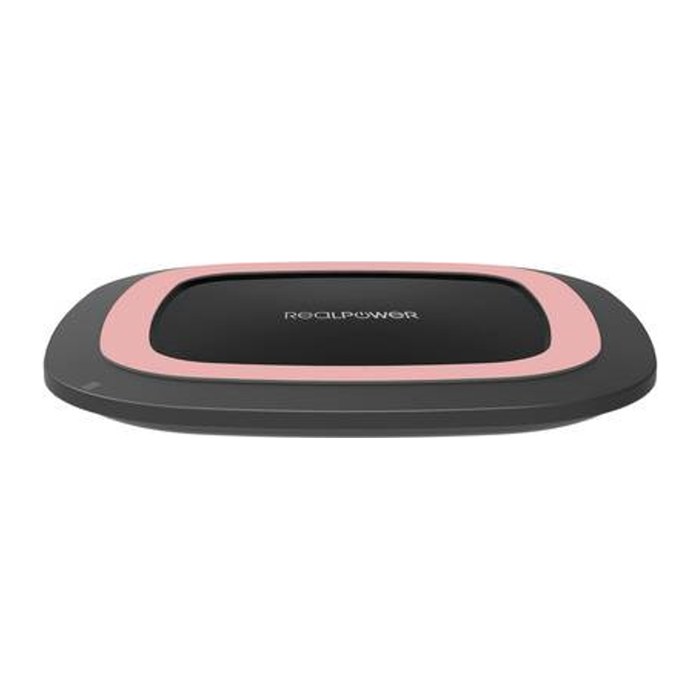 RealPower Ladegerät FreeCharge-10 + Adapter schwarz/rosa