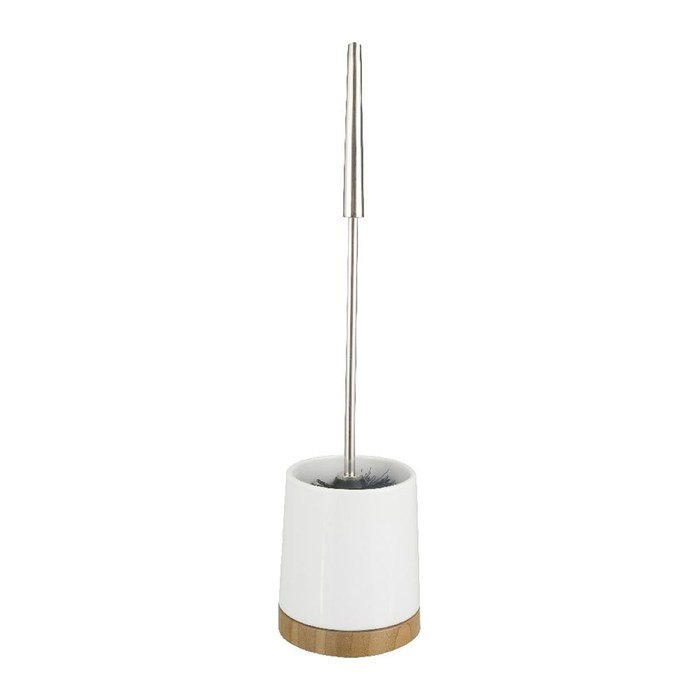WENKO WC-Garnitur Bamboo weiß, braun Stein, 1 St.