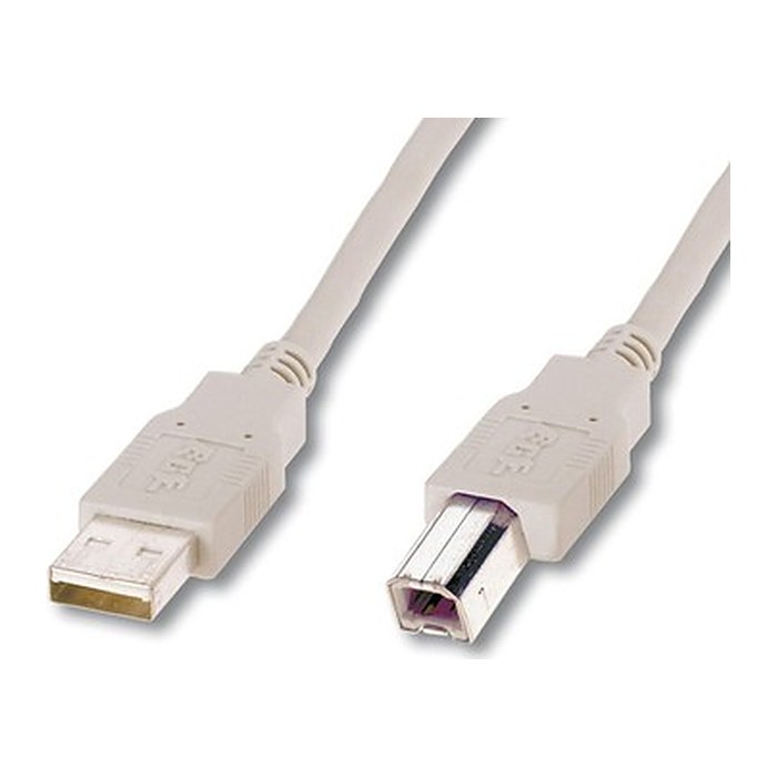DIGITUS USB 2.0 Anschlusskabel Typ A -B St/St 1.8m beige