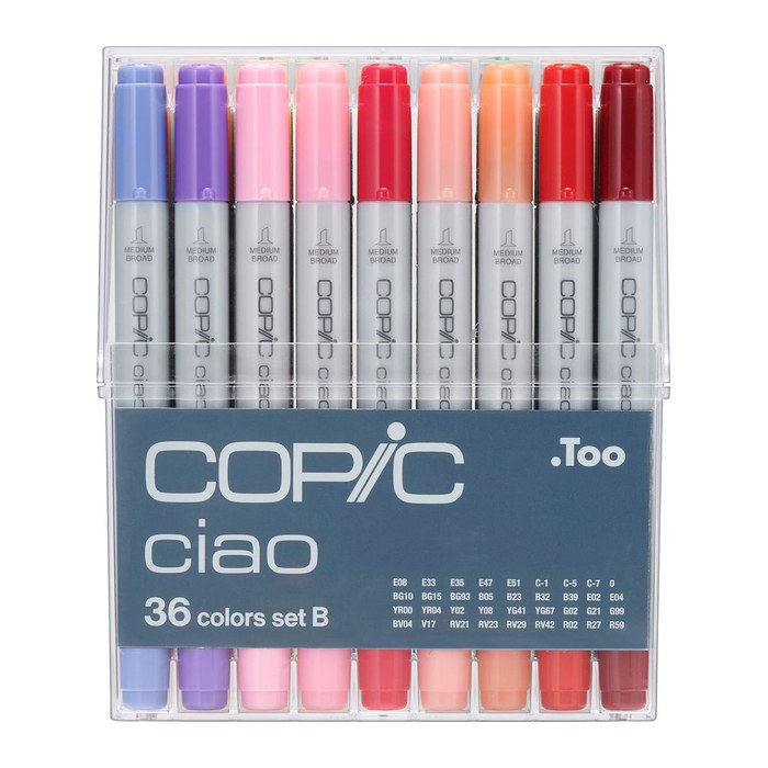 COPIC® Ciao B Layoutmarker-Set farbsortiert 1,0 + 6,0 mm, 36 St.