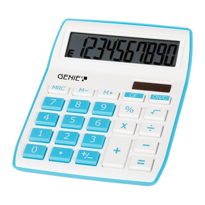 GENIE 840B Tischrechner weiß/blau