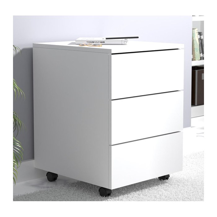 VCM my office Dalosa Rollcontainer weiß 3 Auszüge 39,0 x 45,0 x 55,0 cm