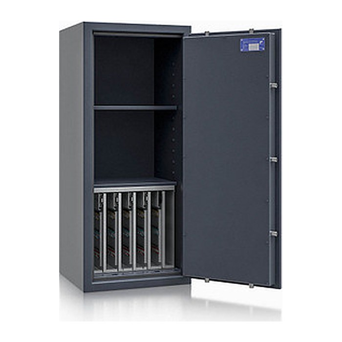 ISS safe4key Schlüsseltresor grau mit 280 Haken, Doppelbartschloss, 50,0 x 42,0 x 115,0 cm, 1 St.