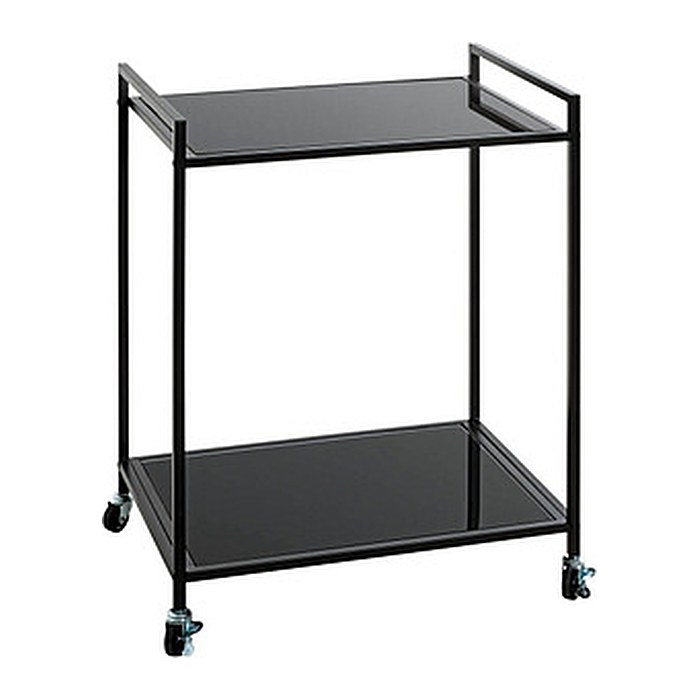 HAKU Möbel Beistelltisch rechteckig Sicherheitsglas schwarz 50,0 x 36,0 x 69,0 cm, 1 St.
