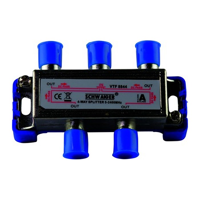 Schwaiger Breitband-Verteiler 4-fach 9db