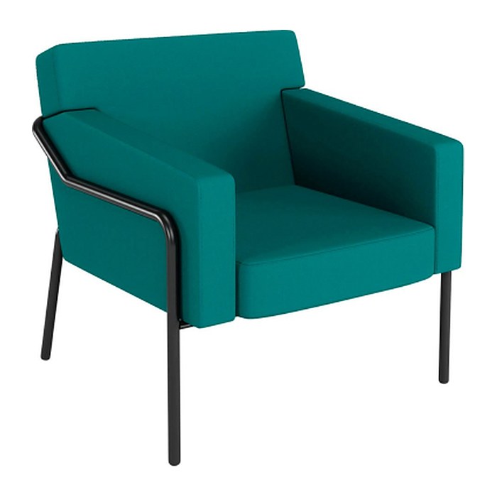 medso powered by PAPERFLOW Sessel MEDSO L blau schwarz Kunststoff 75,0 x 74,3 x 73,6 cm, 1 St.