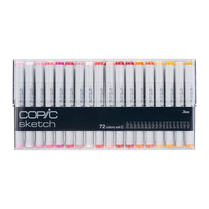 COPIC® Sketch C Layoutmarker-Set farbsortiert 1,0 + 6,0 mm, 72 St.