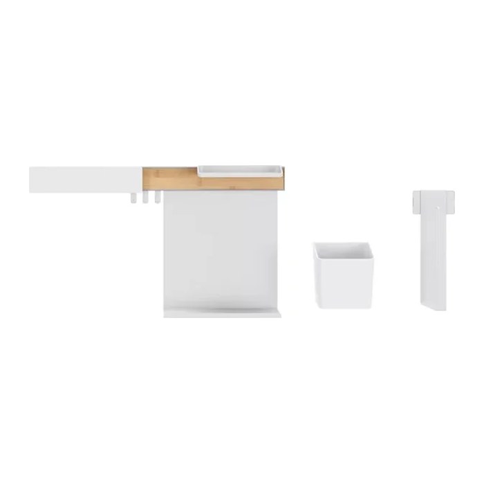 tesa Küchen-Organizer Kombi Set L weiß 86,5 x 14,0 x 34,0 cm, 1 Set