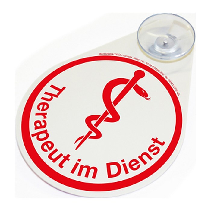 BOI Hinweisschild "Therapeut im Dienst" Tropfen 8,0 x 11,0 cm, 1 St.