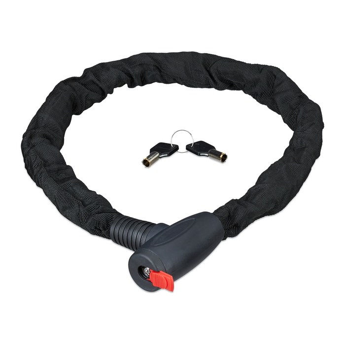 relaxdays Fahrradschloss SECURE schwarz 100,0 cm, 1 St.