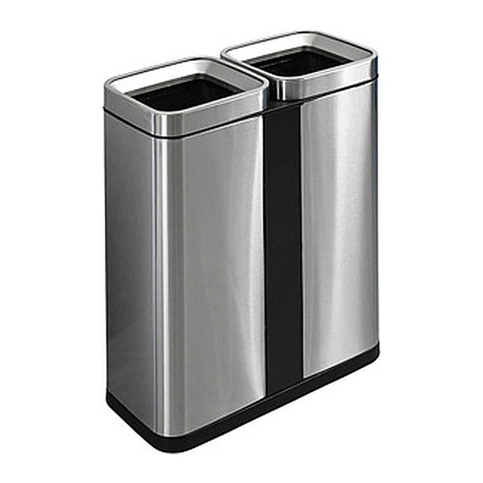 helit the twin bin Mülltrenner 2x 30,0 l edelstahl, 1 St.