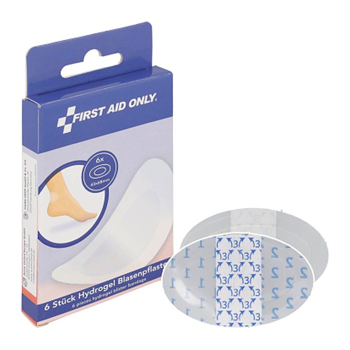 FIRST AID ONLY® Blasenpflaster P-10070 transparent 6,8 x 4,3 cm, 6 St.